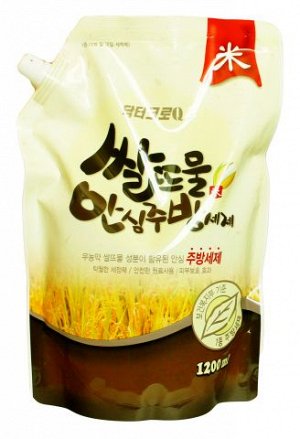 Средство для мытья посуды CLEAX  рисовые отруби 1200 мл, Корея