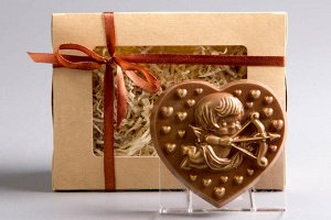 Фигурка шоколадная Сердце с купидоном (2)