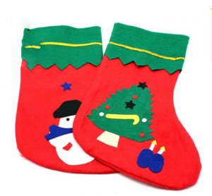 Рождественские носки для подарка цвет КРАСНЫЙ