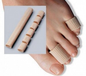 Защитная трубка для пальцев стопы из хлопка и силикона, 1 штука