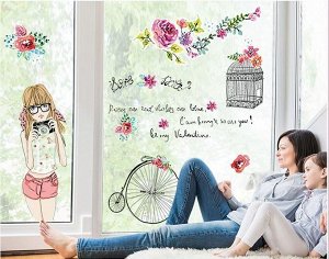 Наклейка на стену/окна "Весна" из отдельных частей