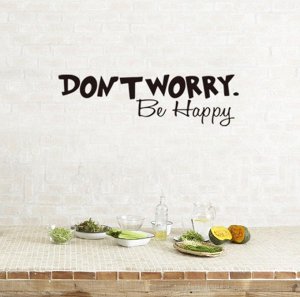 Наклейка на сстену "don‘t worry be happy"