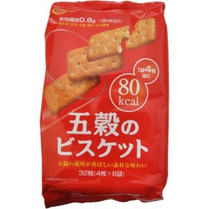 285570 Печенье диетическое с чёрными соевыми бобами, коричневым рисом, ячменём и просо "GOKOKU NO BISCUIT", пакет, 133 гр