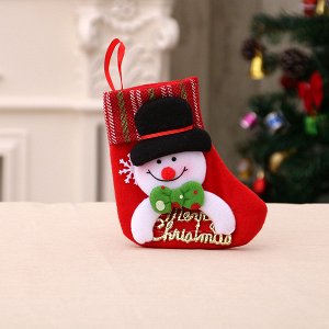 Носок для подарка Снеговик с рукавицамиМатериал: фетр