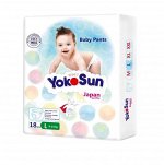 &quot;YokoSun&quot; Детские одноразовые подгузники-трусики  размер L (9-14 кг) 18 шт