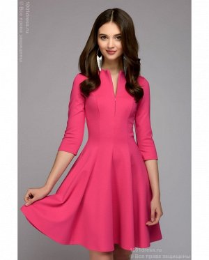 Платье цвета фуксии длины мини с рукавами 3/4 DM00679FA