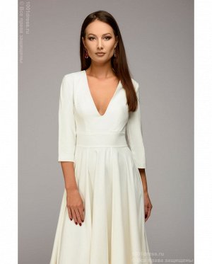 Платье белое длины миди 1001DRESS DM00923WH