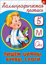 КАЛЛИГРАФИЧЕСКАЯ ПРОПИСЬ А5. ПИШЕМ ЦИФРЫ, БУКВЫ, СЛОГИ