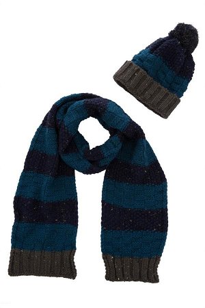 для мальчика - подростка комплект шарф и шапка