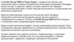 L-карнитин POWER SYSTEM 72000 - 500 мл