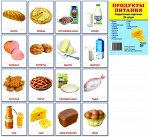 Дем. картинки СУПЕР Продукты питания. 16 раздаточных карточек с текстом (учебно-методическое пособие с комплектом демонстрационного материала 63х87 мм)