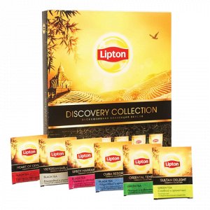 Чай LIPTON (Липтон) "Discovery", НАБОР, 54 пакетика, ассорти