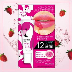 "Choosy Mini Tint" Стойкий тинт для губ с экстрактами фруктов и алоэ-вера, (розовый)