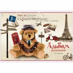 Альбом для рисования 16л. А4 на скрепке &quot;Игрушки&quot;, блок 100 г/м2, ВД-лак