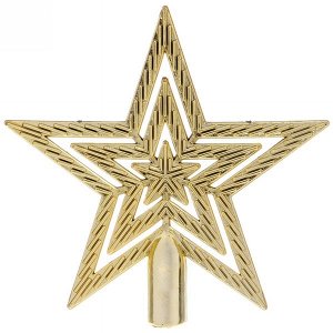 Звезда на ёлку золото 9,5 см "Классика"
