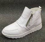 Кожаные ботинки белые