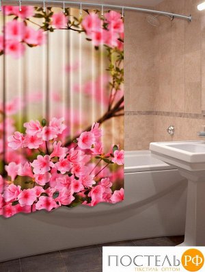В0001  148*180+/-3,шторка д/ванной, Весенние цветы