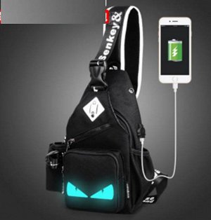 Рюкзак Рюкзак флуоресцентный с USB разъемом, цвет ЦВЕТ И РИСУНОК НА ФОТО, материал полиэстер.