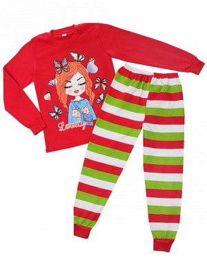DL-001-6 пижама детская, красная