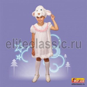 Овечка №3 Очаровательный костюм овечки состоит из платья и маски в виде мордочки овечки. Подходит на детский утренник и новогодний праздник.