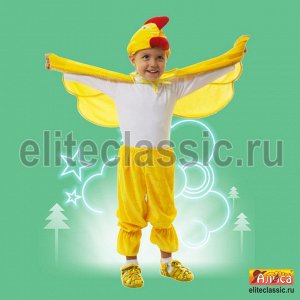 Цыпленок-1 В маскарадный костюм  входят крылья,  штанишки и маска с мордочкой миленького цыплёнка. Прелестный наряд  для юных актёров детского сада.