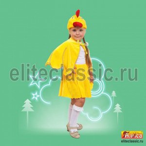 Цыпочка-1 В маскарадный костюм  входят крылья, юбка и маска с мордочкой миленького цыплёнка. Прелестный наряд  для юных актёров детского сада.