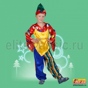 Скоморох Весёлый костюм  скомороха состоит из  яркой рубашки, разноцветных штанов, пояса и колпака. Костюм подойдет для театральных и тематических постановок, новогодних  праздников.  