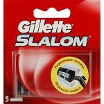 Gillette сменные кассеты Slalom красные, 5шт