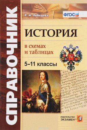 Лебедева Р.Н. Справочник История в схемах и таблицах 5-11кл ФГОС (Экзамен)