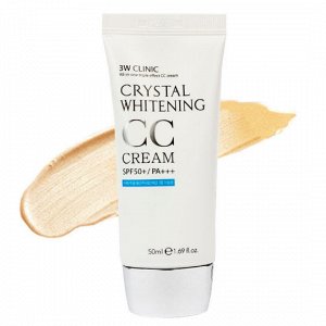 [3W CLINIC] Осветляющий СС крем для лица Crystal Whitening CC Cream SPF 50/PA+++ (natural beige), 50 мл