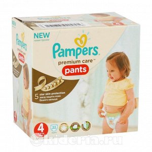 PAMPERS Подгузники-трусики Premium Care Pants д/мальч и девочек Maxi (9-14 кг) Средняя Упаковка 22