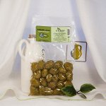 Оливки зеленые Халкидики (размер XL), вакуум, 250г