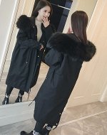 Длинная парка черная