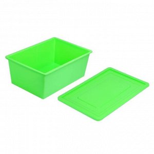 Ящик универсальный для хранения с крышкой, объем 30л. цвет: салатовый