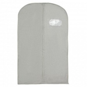 Чехол для одежды спанбонд, с окном 60х100 см, цвет серый