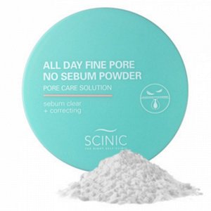 Матирующая пудра-вуаль Scinic All Day Fine Pore No Sebum Powder, 5г