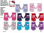 4050  ПЕРЧАТКИ  HELLO KITTY  2 ПАРЫ РАЗНОГО ЦВЕТА