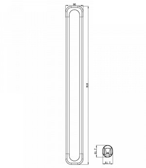 LEMARK LM8074CG &quot;Аксессуары&quot; Стойка душевая 810 мм с магнитным кронштейном, хром/зол, блистер