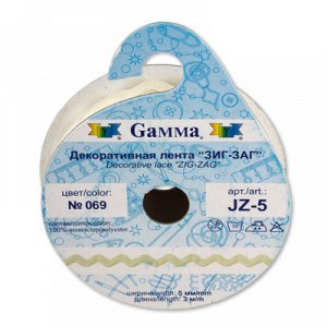 "Gamma" JZ-5 лента декоративная "ЗИГ-ЗАГ" 5 мм 30 м