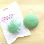 AV Спонж Konjac/Конняку для умывания GREEN зеленый