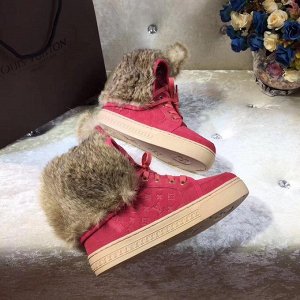 Ботинки Ботинки зима мех 
Цвет красный