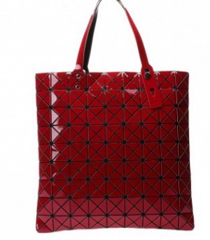сумка женская лаковая геометрическая с ручками через плечо с застёжкой молнией цвет СЕРЕБРО