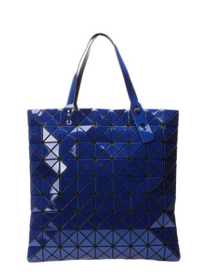 сумка женская лаковая геометрическая с ручками через плечо с застёжкой молнией цвет СИНИЙ