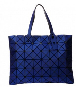 сумка женская прямоугольная матовая геометрическая с ручками через плечо с застёжкой молнией цвет СИНИЙ