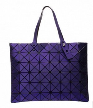 сумка женская прямоугольная матовая геометрическая с ручками через плечо с застёжкой молнией цвет ФИОЛЕТОВЫЙ