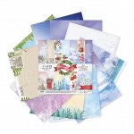Набор бумаги для скрапбукинга &quot;Новогодняя история&quot;, 30.5х30.5 см,180 гр/м