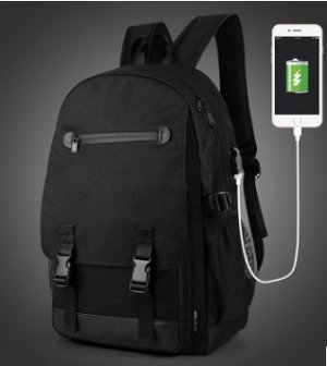 Рюкзак Рюкзак светящийся водонепроницаемый с застёжкой молнией +USB+пенал цвет ЧЁРНЫЙ, материал верха оксфордская ткань. Размер(длина см*ширина см*высота см): 30см*14см*46см