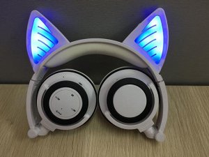 беспроводные LED наушники кошки