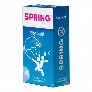 Презервативы Spring Sky Light ультратонкие 1 блок (6 уп по 9 шт)