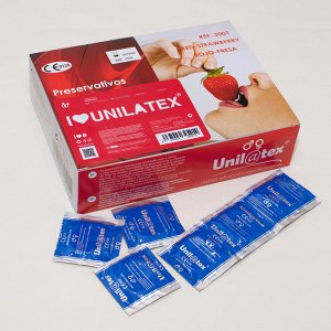 Клубничные презервативы Unilatex® Red Strawberry 1 блок (144 шт)